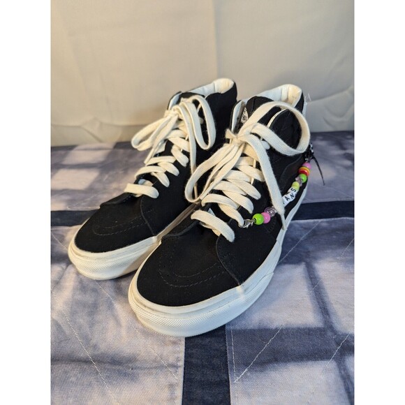 Women's Size 7.5 - VANS Sk8-Hi Top Black/True White Sneakers Skater [W08] - Picture 5 of 7